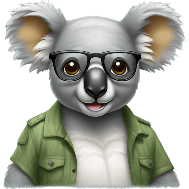 Koala con gafas emoji