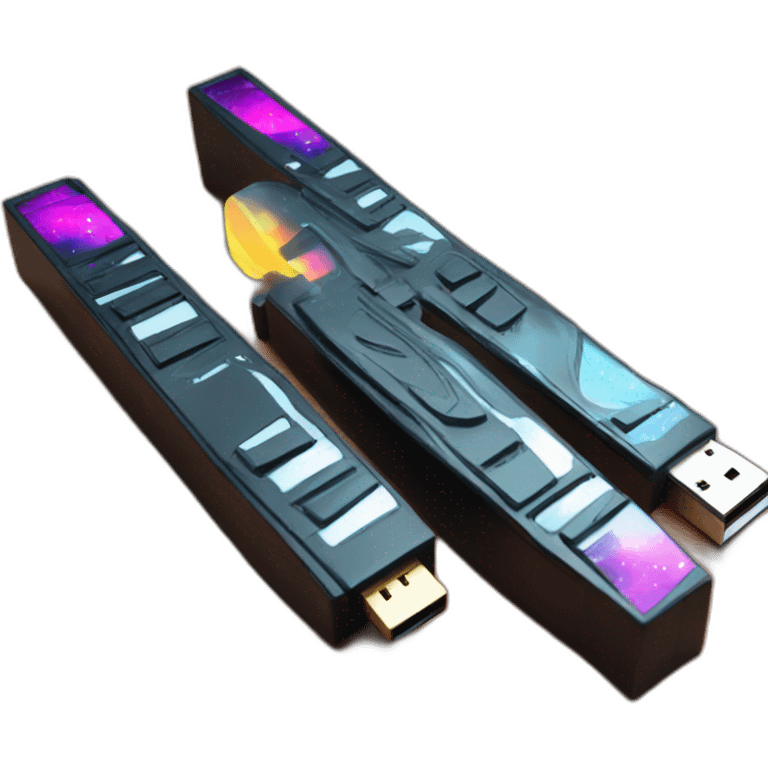 synth wave flash drive emoji