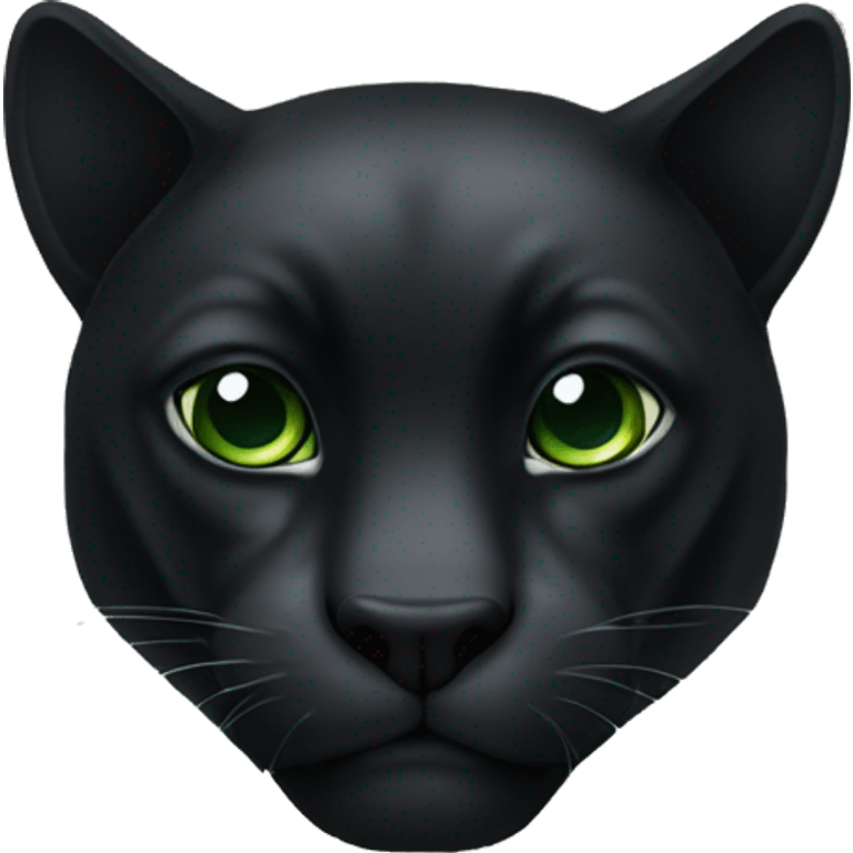 Animal pantera negra con ojos verdes emoji