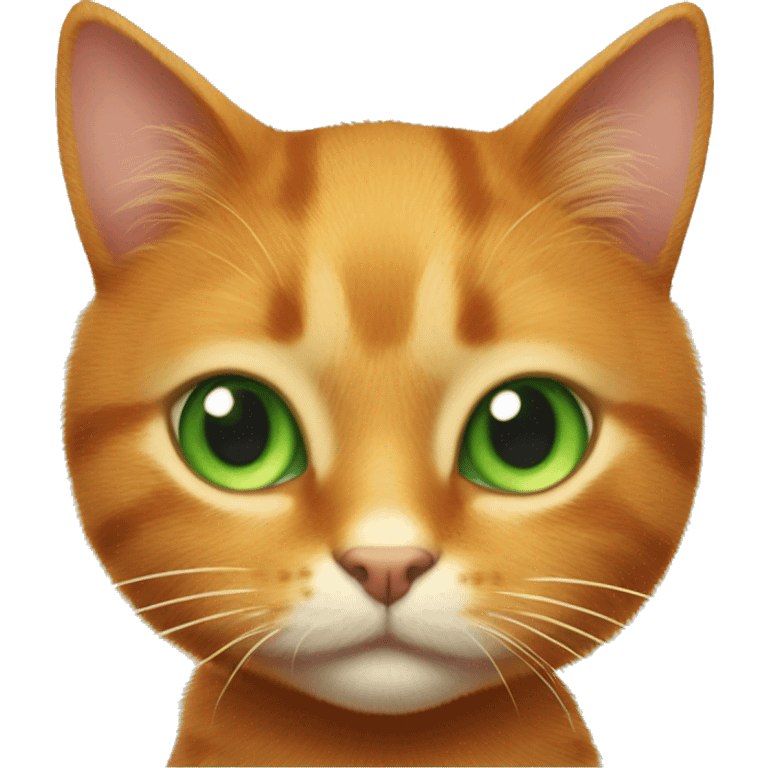 ginger cat with green eyes and the letter M on his forehead emoji