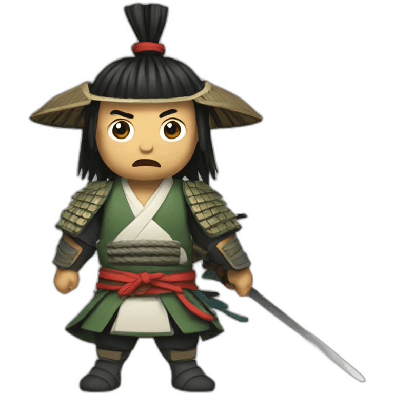 a confused samurai emoji