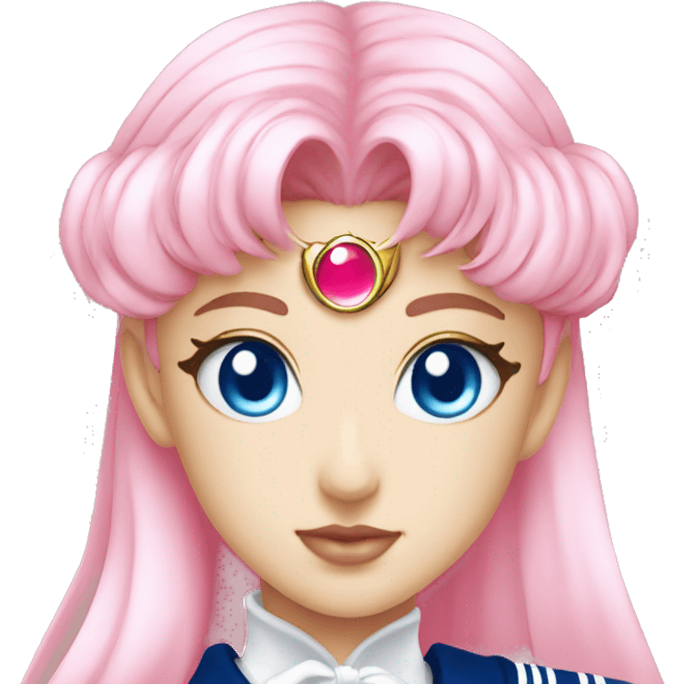 Sailor moon pink blue eyes  emoji