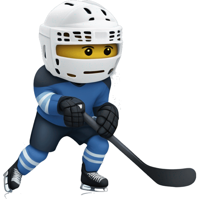 Hockey with ball on ice  emoji