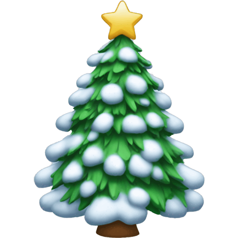 snow christmas tree emoji