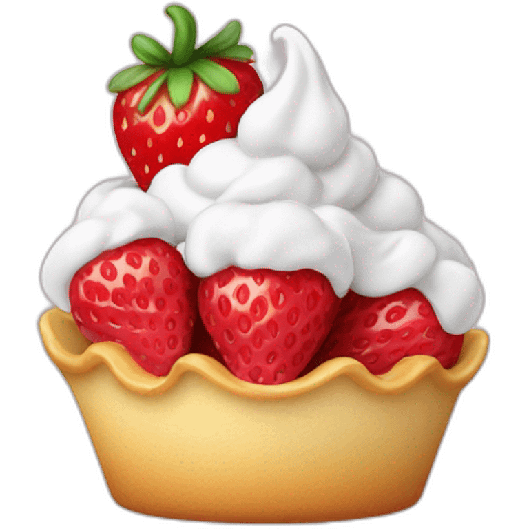 Fraise chantilly emoji