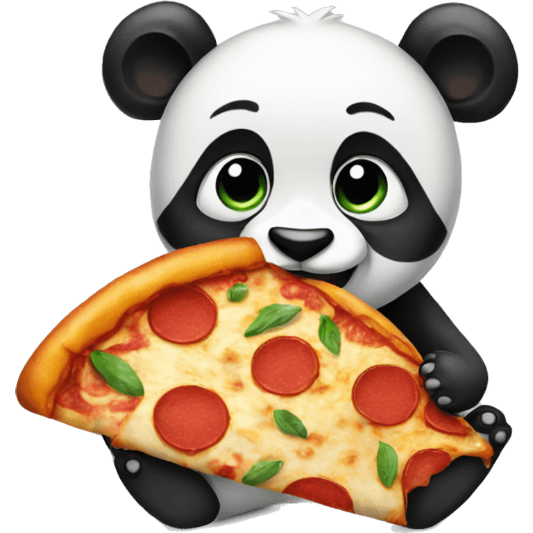 Panda with Pizza  emoji