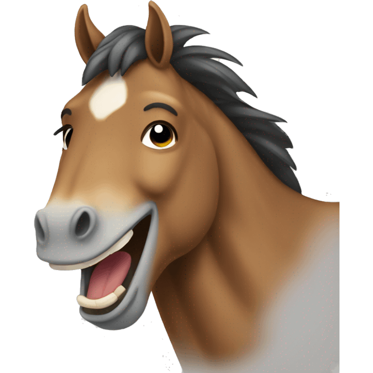 horse laughing  emoji