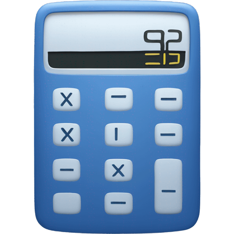 blue calculator emoji