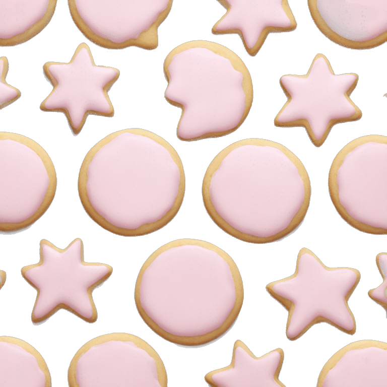 Pale pink Christmas cookies  emoji