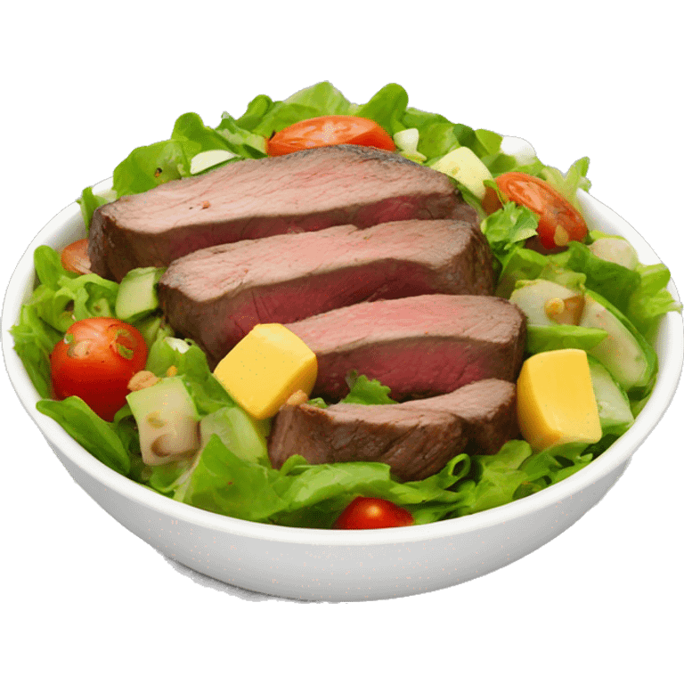 steak salad bowl emoji