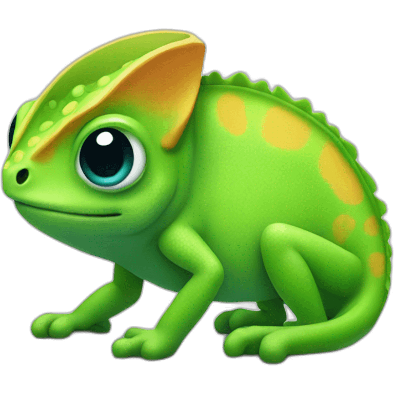 Cute little Chameleon emoji