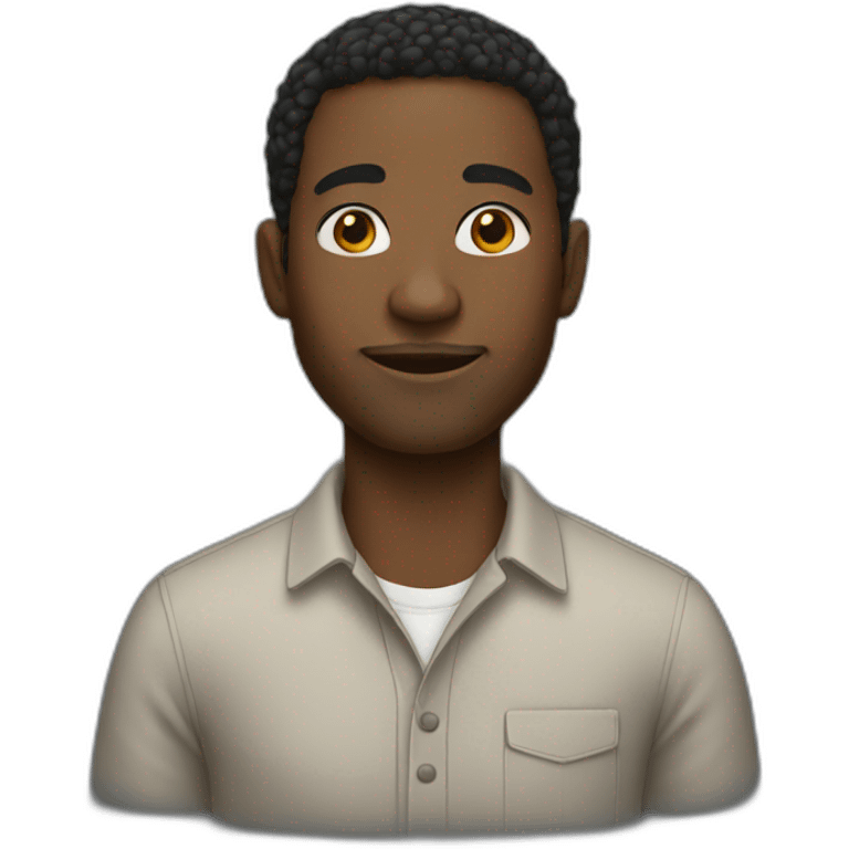 Mixed black man emoji