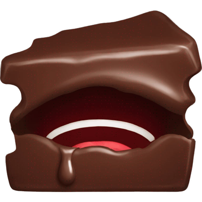 Crying Chocolate covered mouth emoji