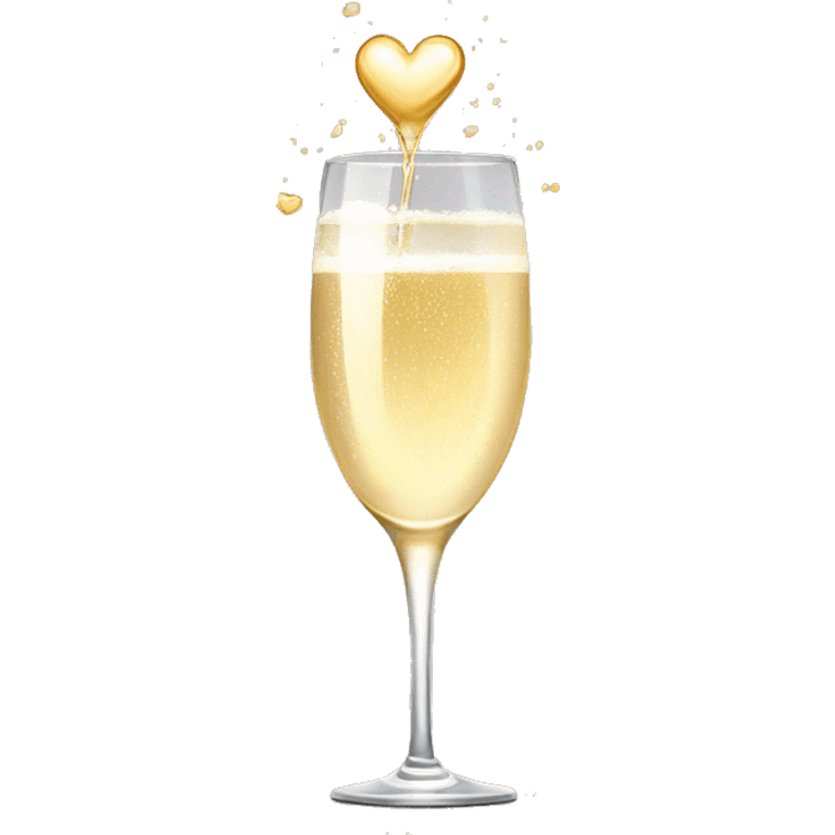 Champagne heart emoji