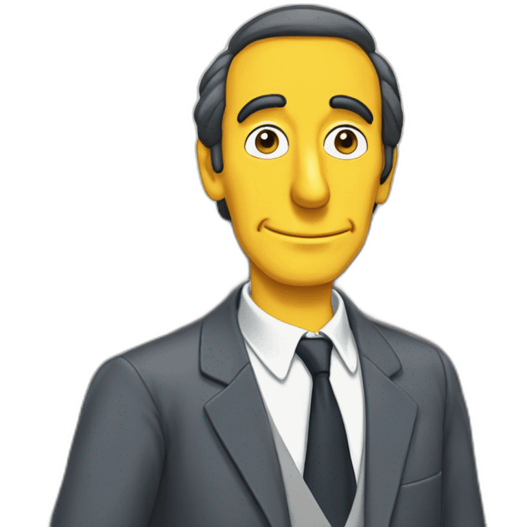 Eric zemmour as mr burts in simpson emoji