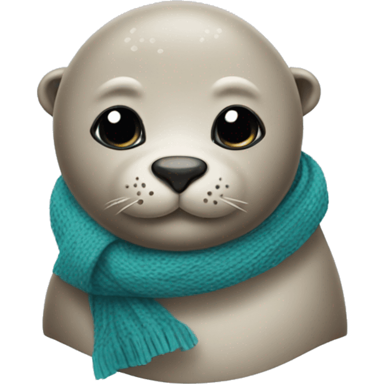 a seal wearing a scarf emoji