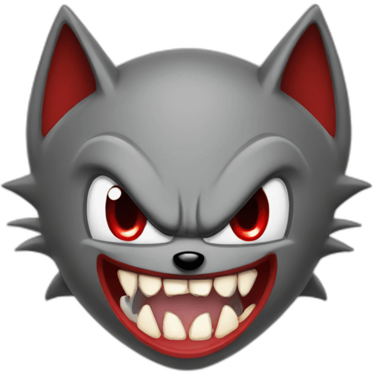 sonic with vampire fangs emoji