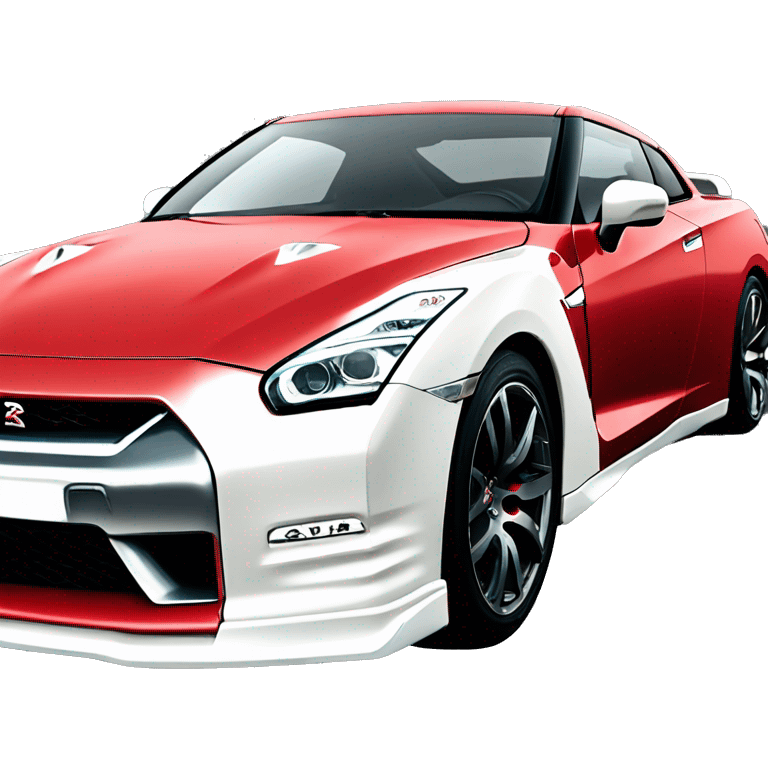 White and red Nissan gtr 2024 emoji