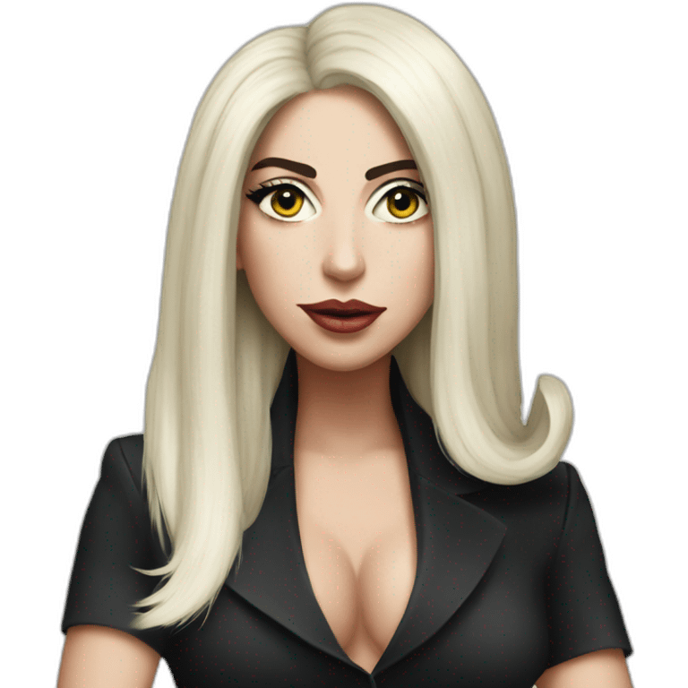 Lady Gaga in poker face emoji