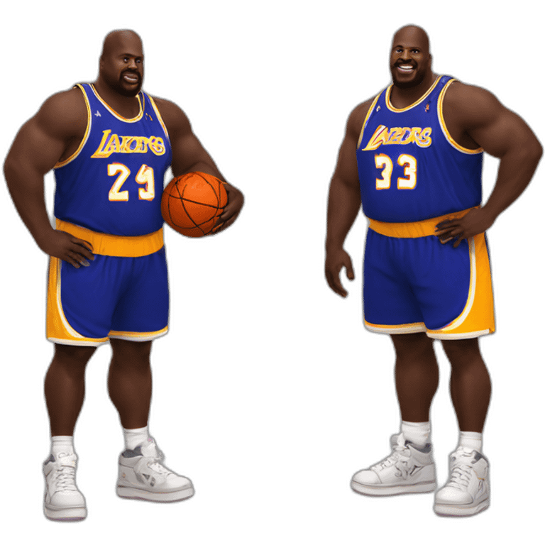 fat shaq o neal with basketball in ahnd emoji