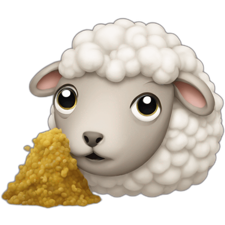 Sheep puke emoji