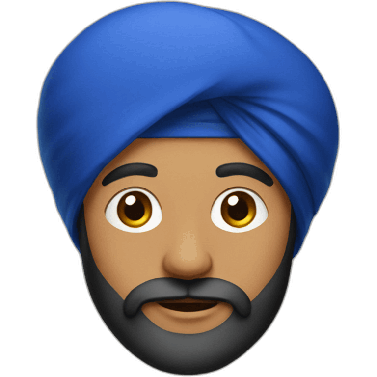 sikh man with a blue hat on emoji