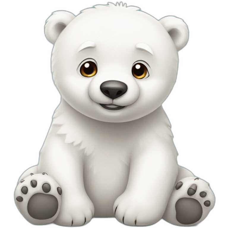 love cute polar bear emoji