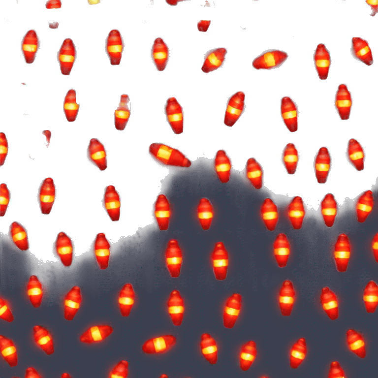 Red Christmas lights  emoji