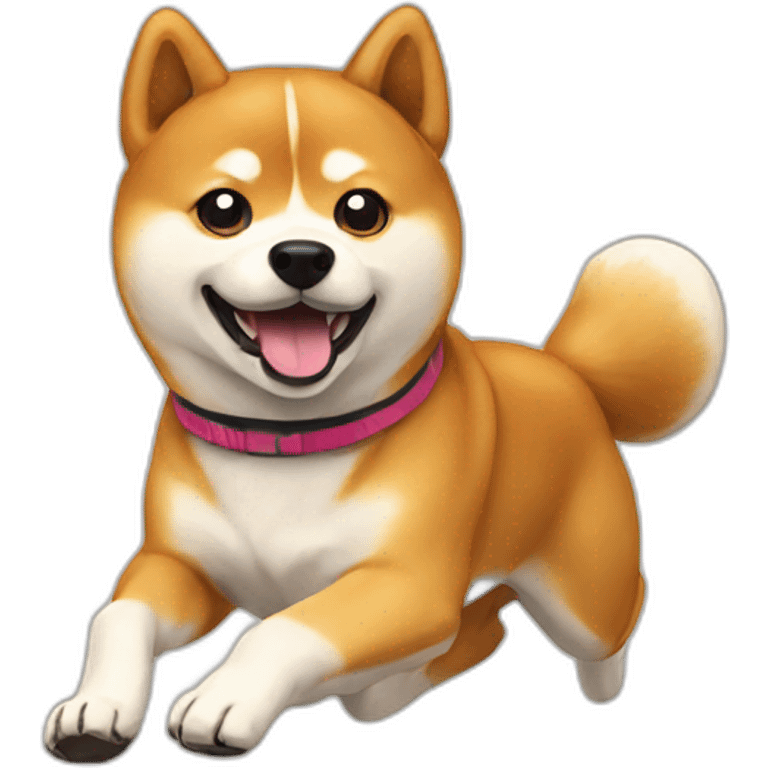 running shiba dog emoji