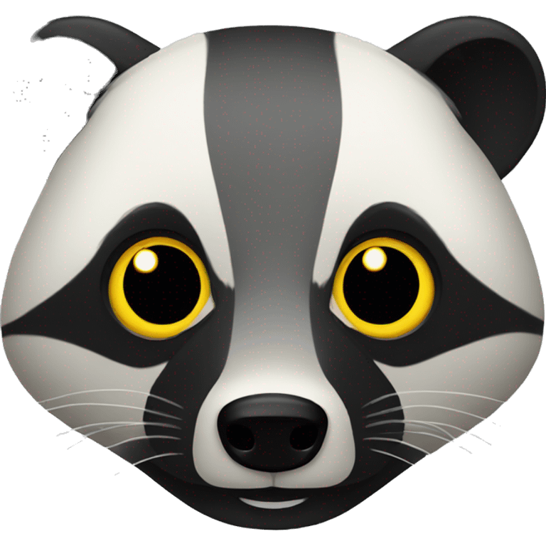 badger with yellow eyes emoji