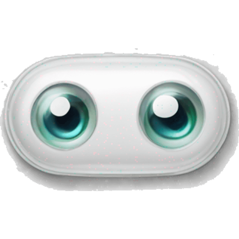 contact lens case with L and R engravings emoji