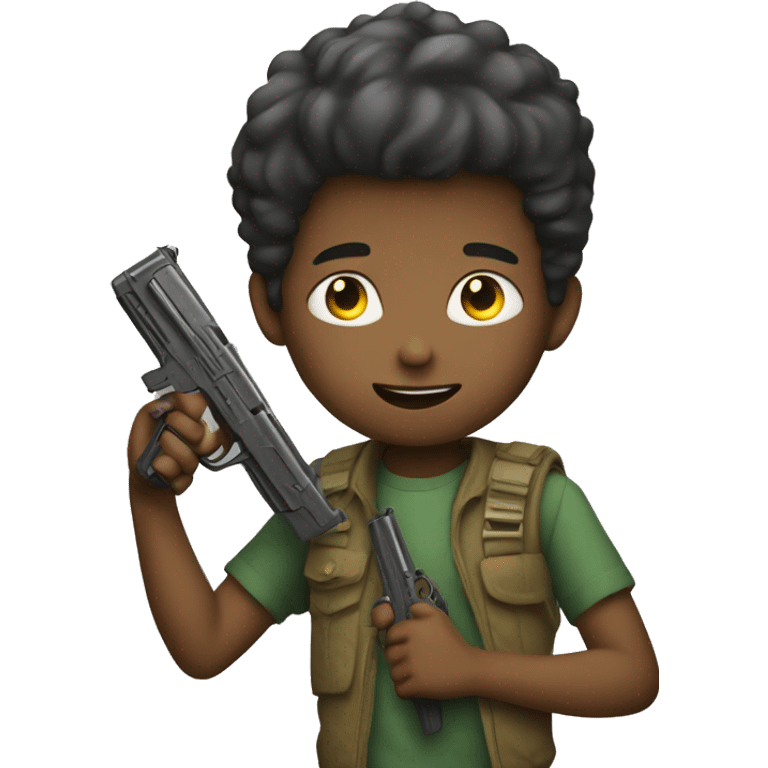 Boy with a toy gun emoji