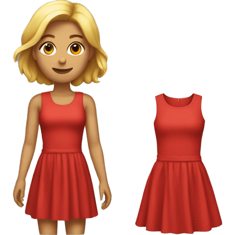 Sleeveless red dress emoji