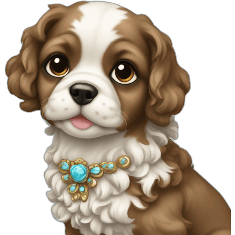 Fancy rococo puppy emoji