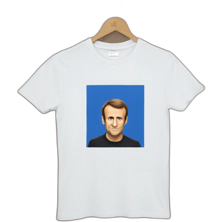 emmanuel macron with a CGT T-Shirt emoji