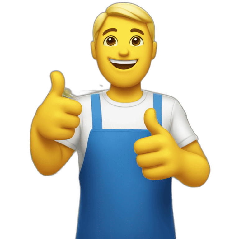 Supermarket thumbs up emoji