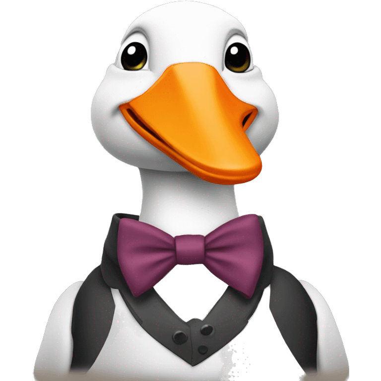 Goose with tie emoji