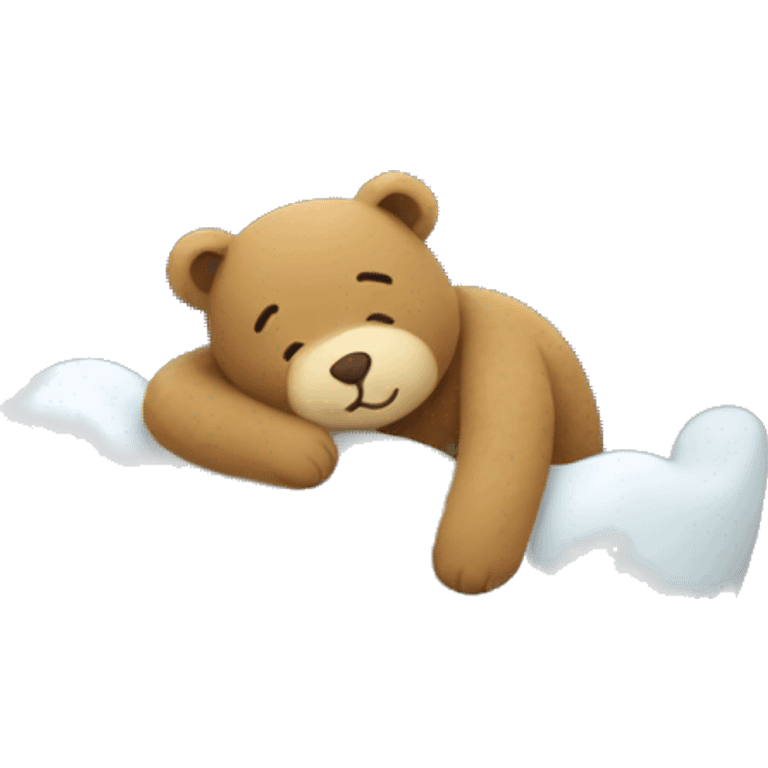 Teddy bear sleeping on the moon emoji