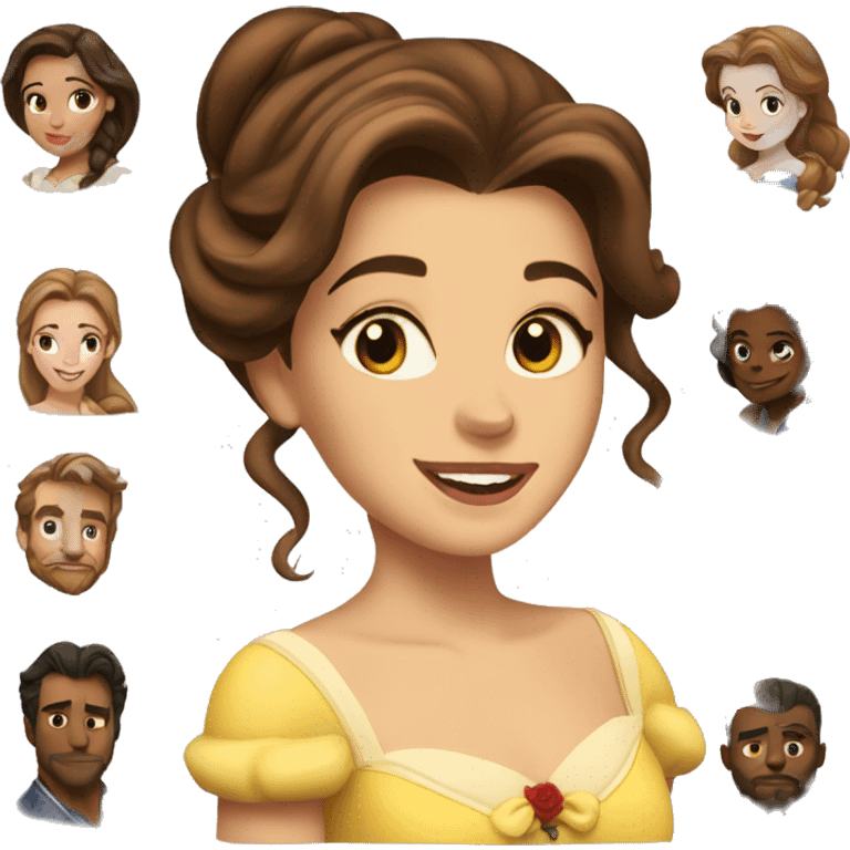 beauty and the beast belle emoji