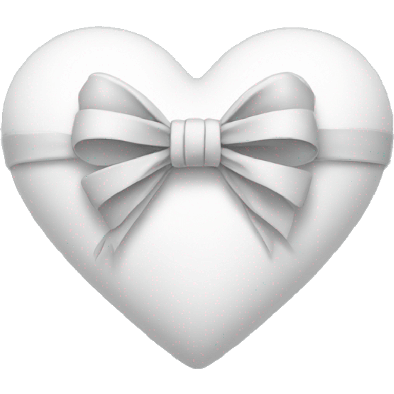 white heart with bow emoji