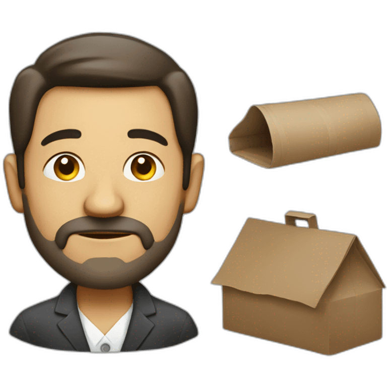 half of homeless and half of businessmen emoji