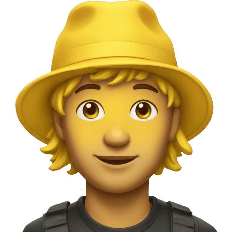 yellow with asjan hat emoji