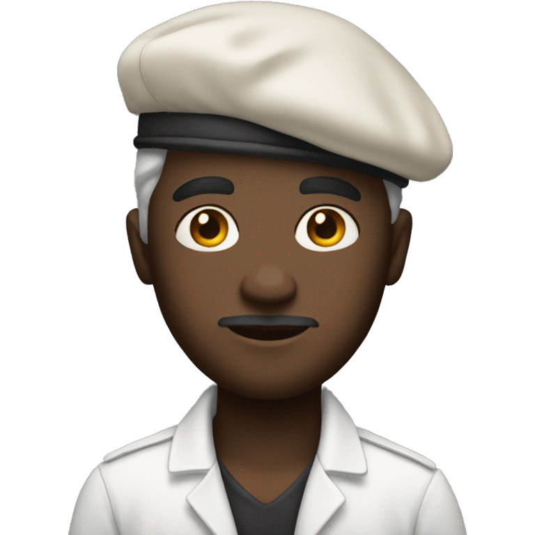 artist with beret and white skin emoji