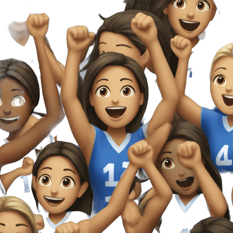 girls cheering emoji