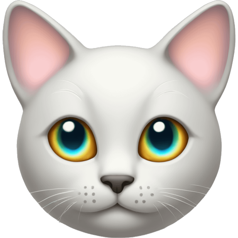 cat with glowing iridescent ears emoji