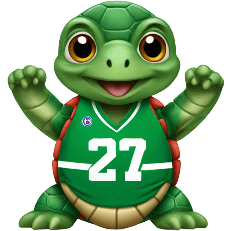 Turtle wearing a jersey  emoji