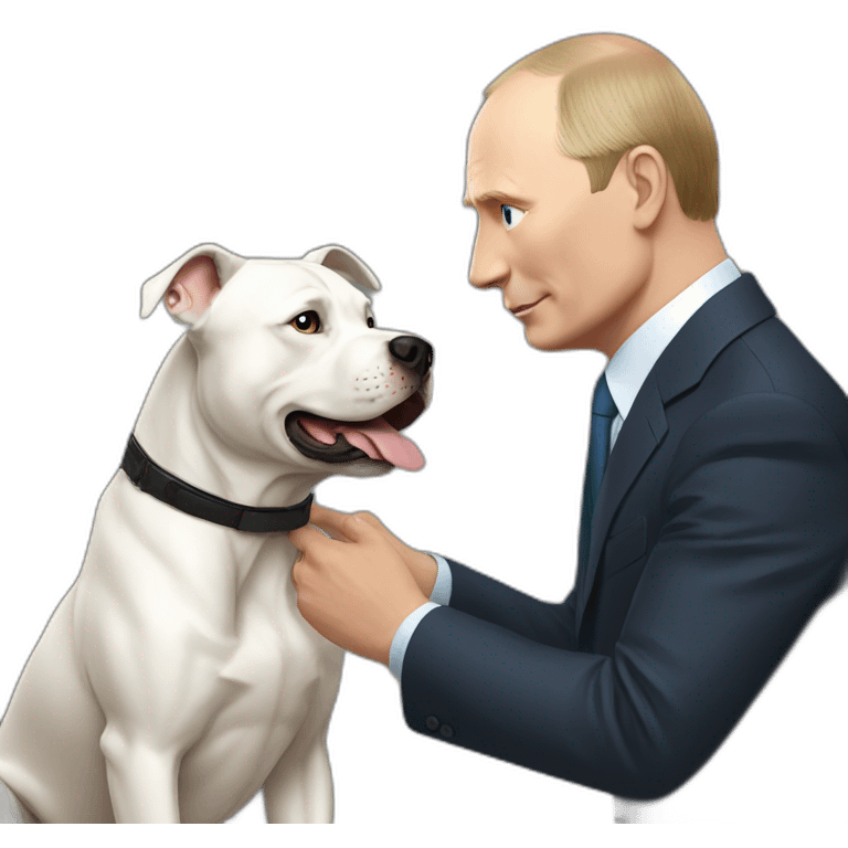 Putin petting a pitbull emoji