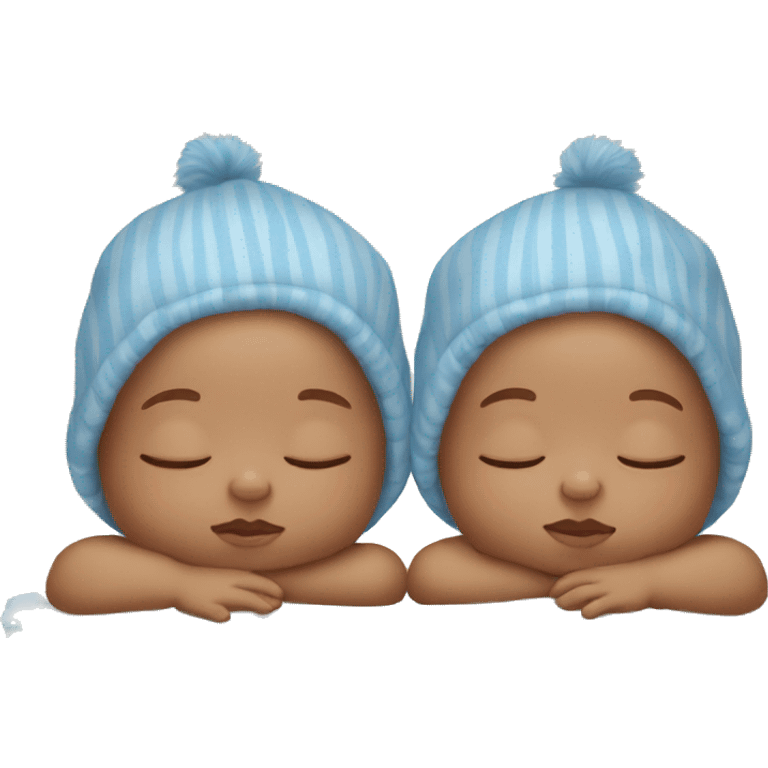 Sleeping twins baby boys  emoji