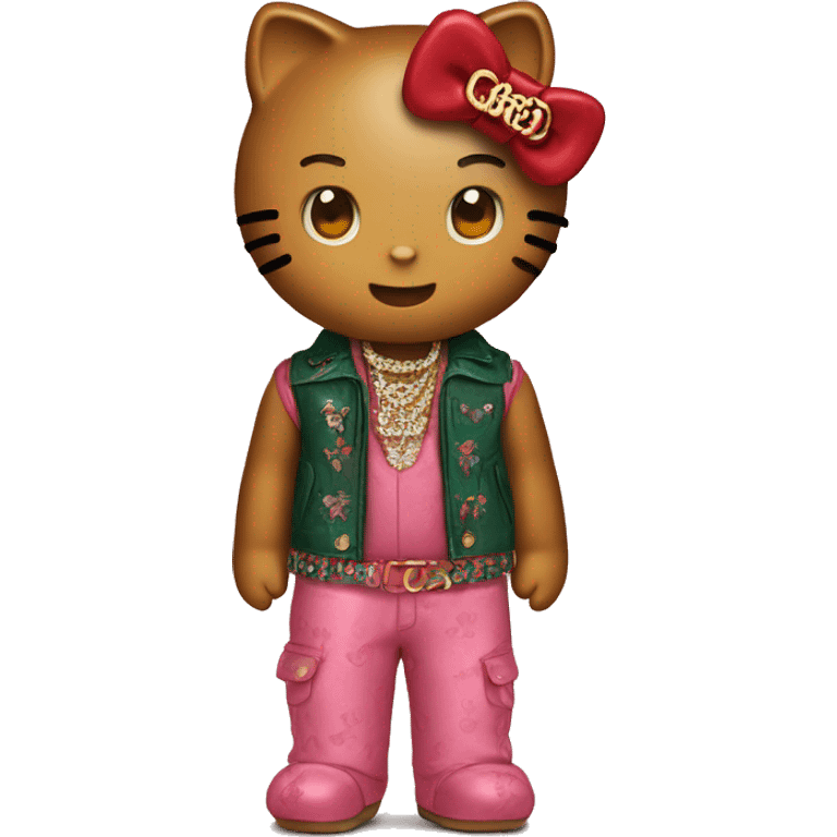 Hello kitty with Gucci outfit  emoji