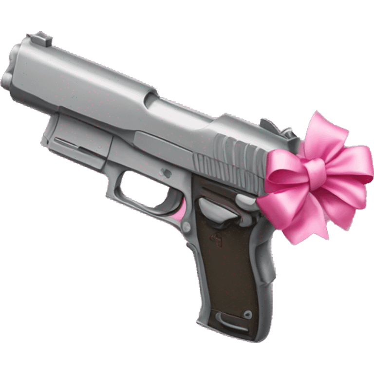 Draco gun with a pink bow on it emoji